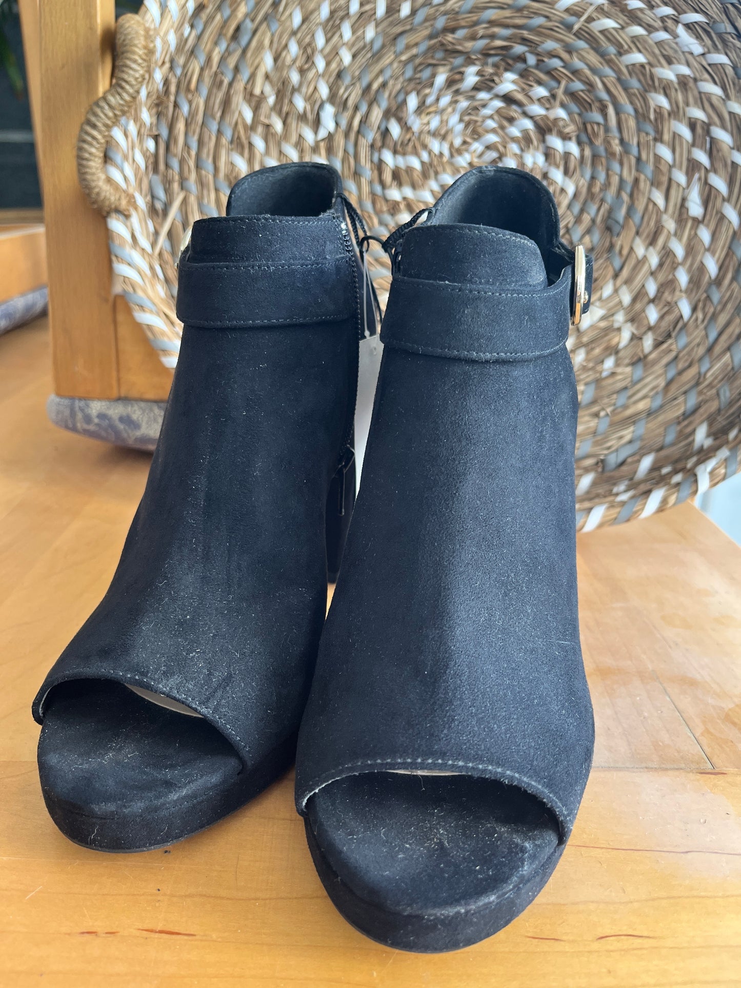 נעלי עקב פלטפורמה שחורות מידה 39 H&M